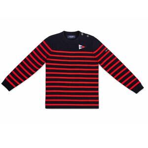 Saint James Kids Wool Blend Sailor Sweater Navy Red Stripe Size‎ 6 Years EUC